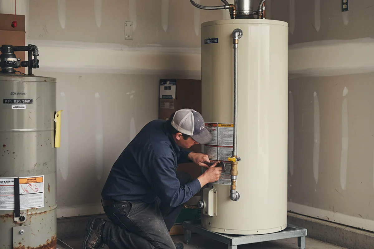 Water heater and shutoff valve replacement in Helton